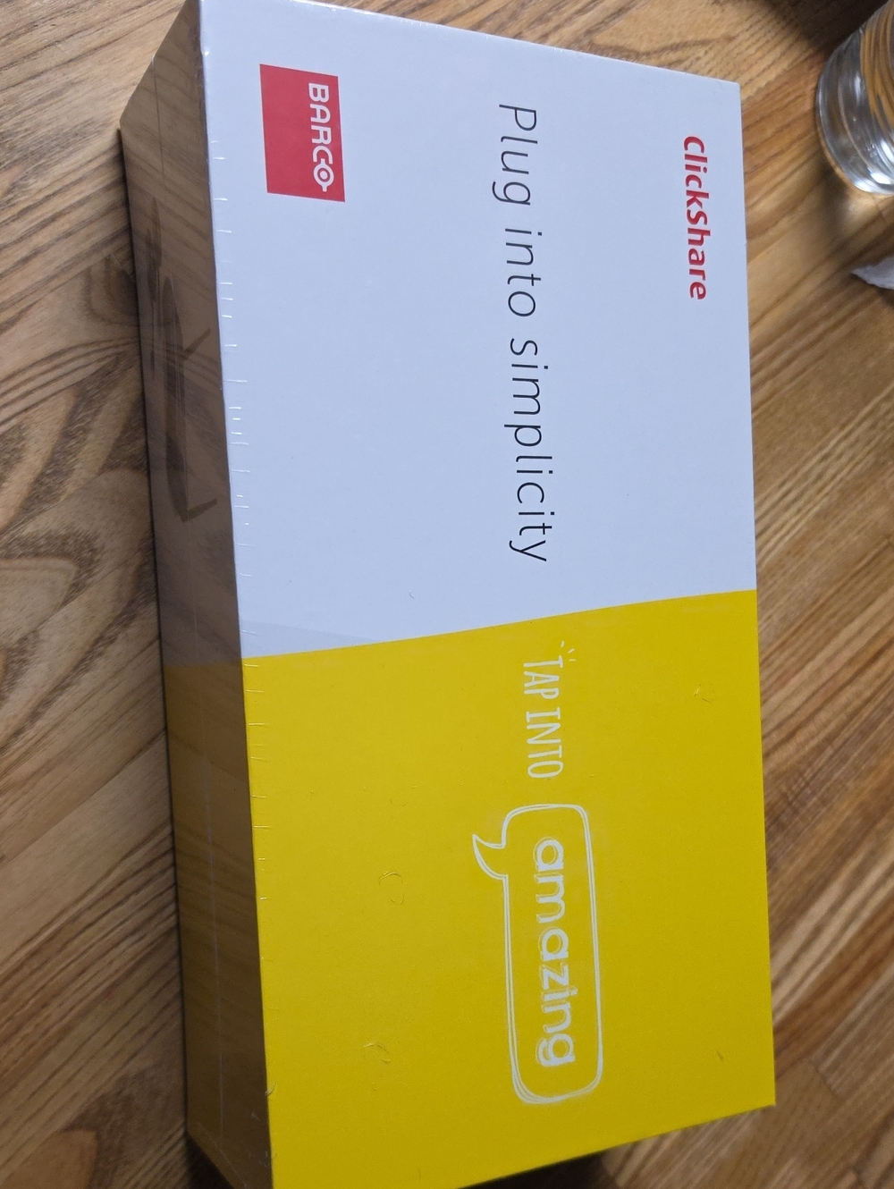 Barco ClickShare Wireless Presentation System — White & Yellow